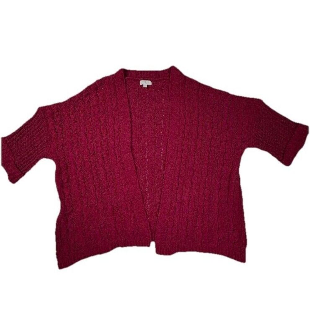 Umgee Cardigan‎ Sweater Size M/L  Open Front Knit Maroon Red